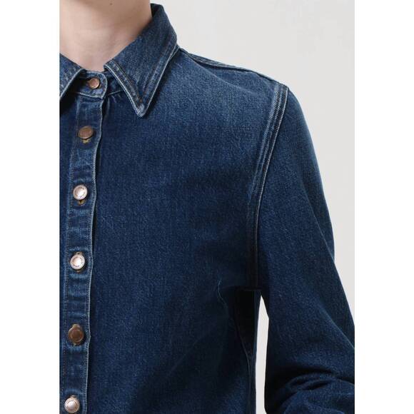 NEW AGOLDE women's talia shirt in blue